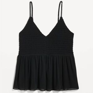 Old Navy V-Neck Mesh Babydoll Cami Swing Top